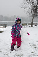 Claira With Her Snowman