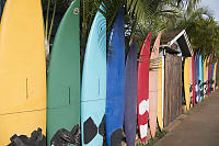 Surfboard Wall From Side