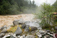 Hot Pool Next To Raging Stream