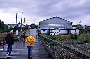 Walking Up Wharf in Bella Bella