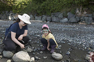 Claira And Helen Digging Fossils