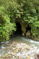 River Going Into Cave