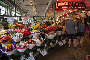 Flowers And Neon Signs