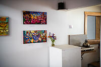 Art Exhibit With Gas Stove