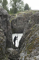 Dip Netting Into Rapids