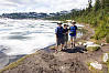 Three Of Us In Front Of Lake