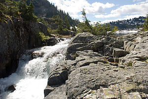 Waterfall Coming Out Of Lake