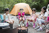 Kids Making Smores