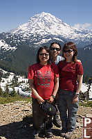 Girls In Front Of Rainier