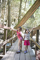 Nara And Claira On Bridge