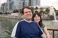 John And Helen With The Merlion