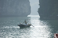 Rowing In Bay